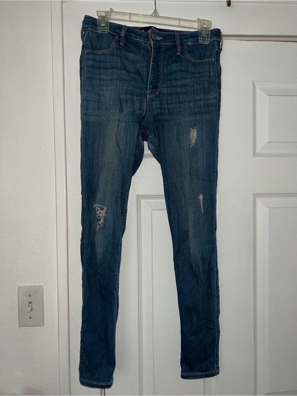 Hollister advanced stretch high rise Med Blue Jean legging size 5S W27 L26